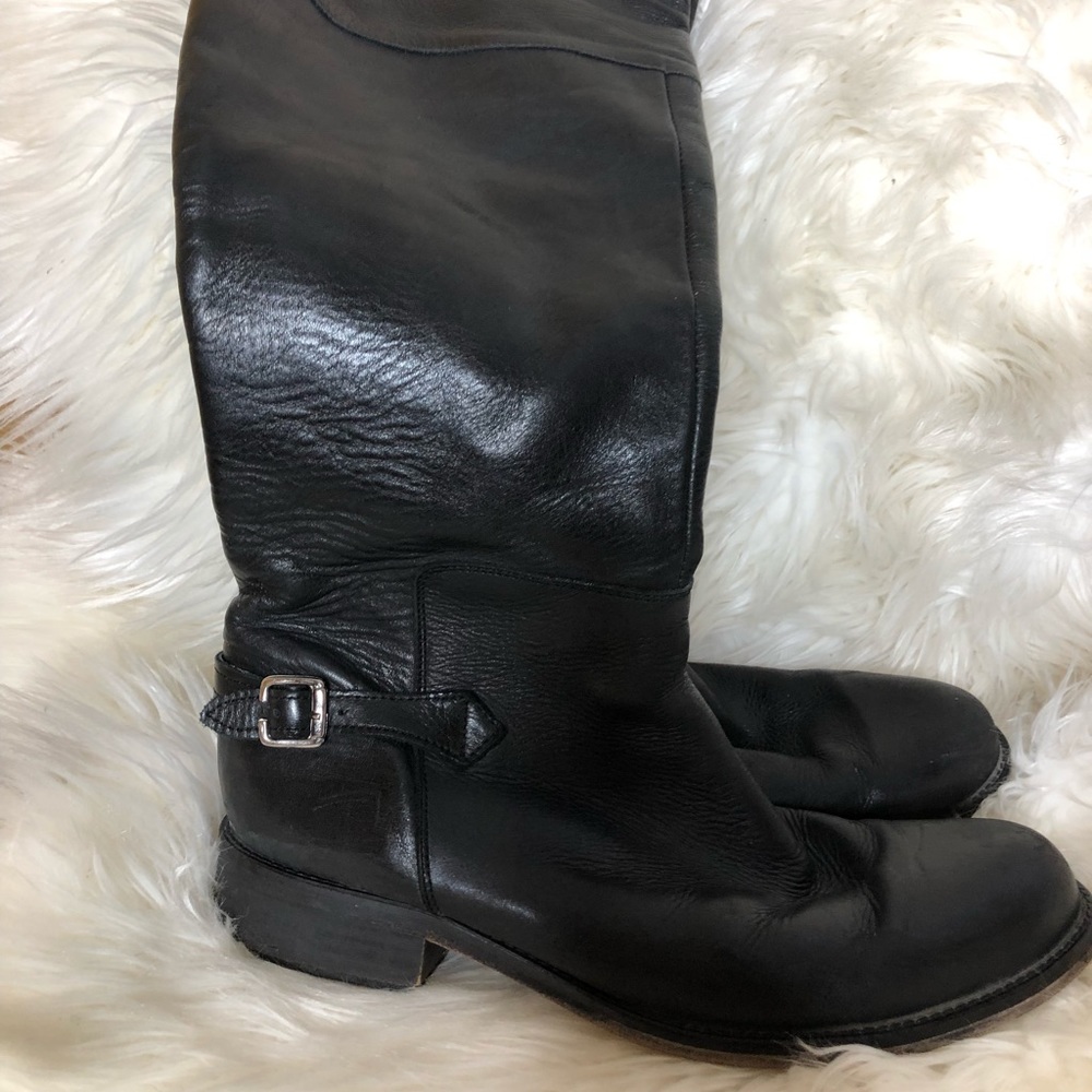 Classic Over the knee biker boots.